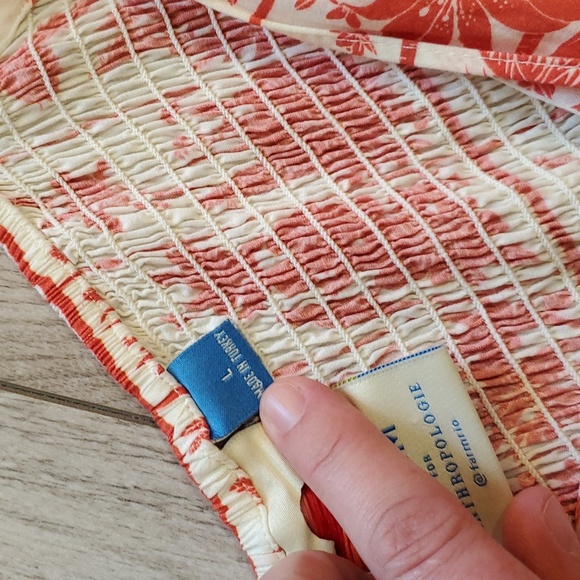 Farm Rio Floral Maxi Dress Odessa Tiered Bow Dress Size L - Picture 8 of 15